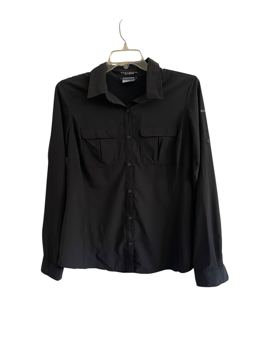 Columbia Women’s Omni-Shade Sun Protection Black Long Sleeve Shirt Size XL